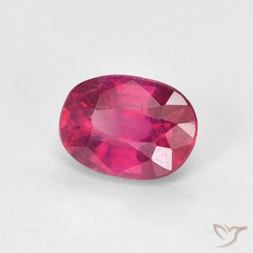 Rubí Rojo claro natural de 1.18 ct, Ovalada, VS
