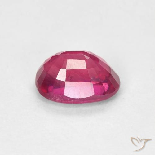 Rubí Rojo claro natural de 1.18 ct, Ovalada, VS
