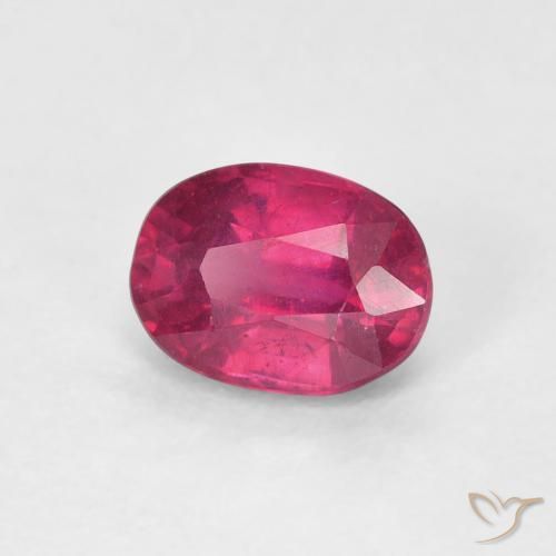 Rubí Rojo claro natural de 1.16 ct, Ovalada, VS