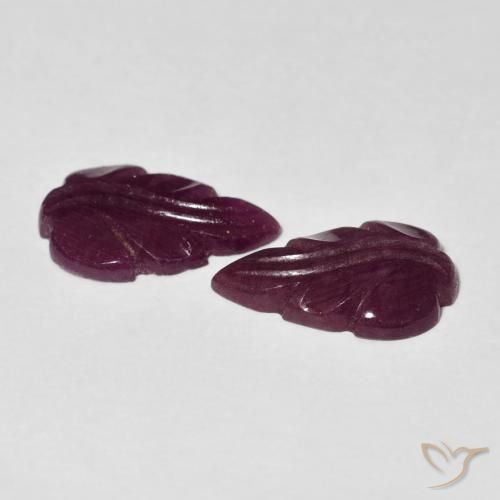 Gemas de Rubí Medium Dark-Purple natural de 3.95 ct, Elegante, Opaco