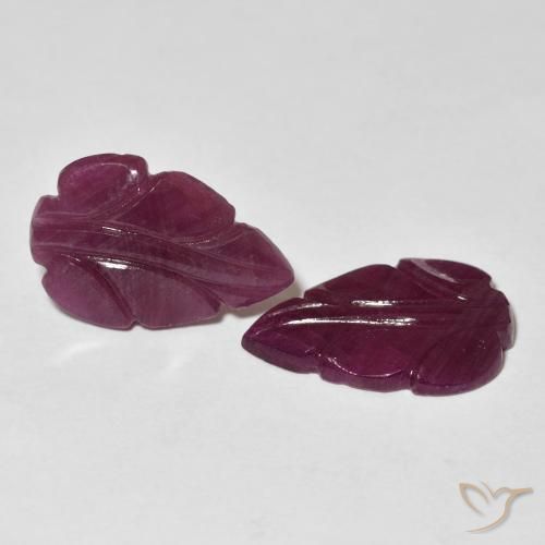 Gemas de Rubí Medium Dark-Purple natural de 7.08 ct, Elegante, Opaco