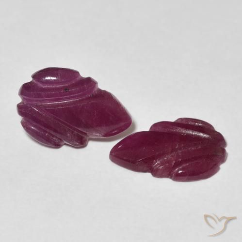 Gemas de Rubí Medium Dark-Purple natural de 3.20 ct, Elegante, Opaco
