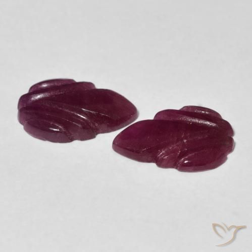 Gemas de Rubí Medium Dark-Purple natural de 3.20 ct, Elegante, Opaco