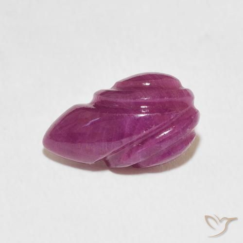 3.16ct Natural Púrpura rojizo Rubí, Corte Flor, Opaco