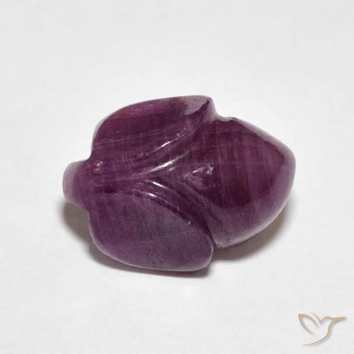 Rubí Medium Dark-Purple natural de 4.58 ct, Corte Flor, Opaco