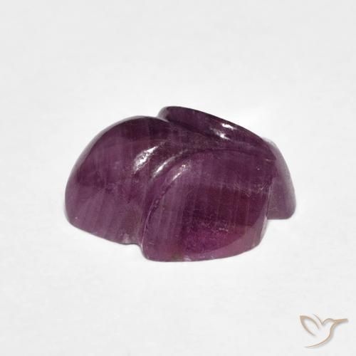 Rubí Medium Dark-Purple natural de 4.58 ct, Corte Flor, Opaco