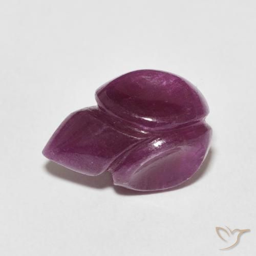 3.38ct Natural Rojo vino Rubí, Corte Flor, Opaco