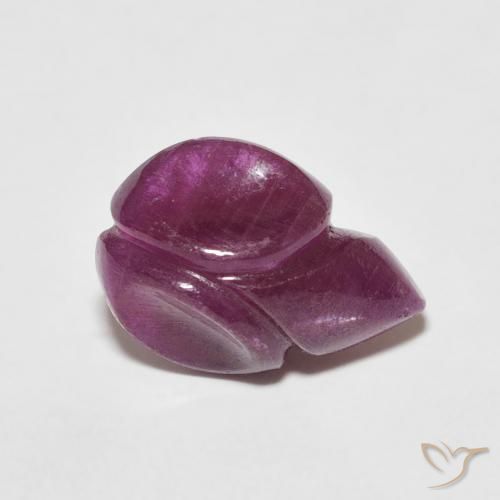 Rubí Rojo vino natural de 3.38 ct, Corte Flor, Opaco