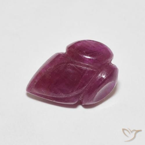 2.30ct Natural Rojo oscuro Rubí, Corte Flor, Opaco