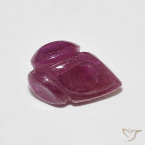 Rubí Rojo oscuro natural de 2.30 ct, Corte Flor, Opaco