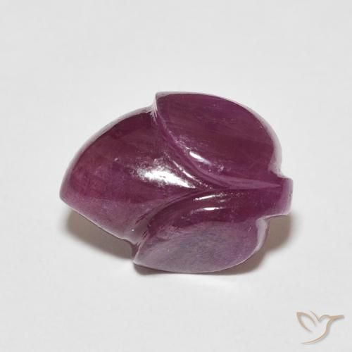 4.90ct Natural Rojo oscuro Rubí, Corte Flor, Opaco