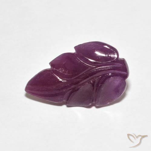 3.39ct Natural Medium Dark-Purple Rubí, Elegante, Opaco