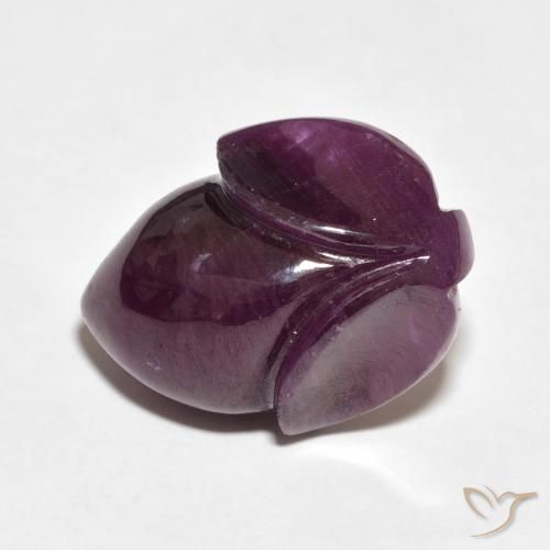 13.39ct Natural Rojo frambuesa Rubí, Corte Flor, Opaco