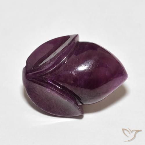 Rubí Rojo frambuesa natural de 13.39 ct, Corte Flor, Opaco