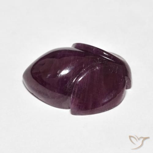 Rubí Rojo frambuesa natural de 13.39 ct, Corte Flor, Opaco