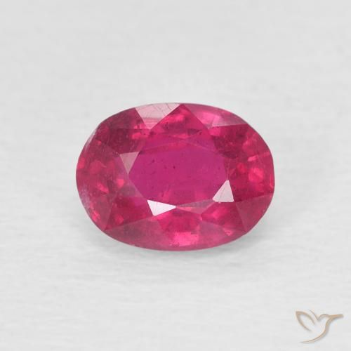 1.28ct Natural Rojo claro Rubí, Ovalada, VS