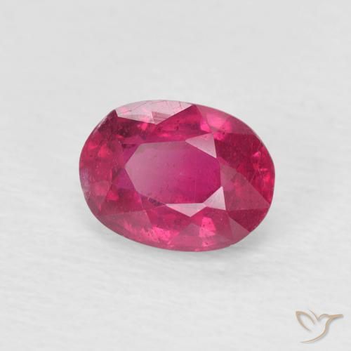 Rubí Rojo claro natural de 1.28 ct, Ovalada, VS