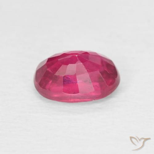 Rubí Rosado rojizo intenso natural de 1.22 ct, Ovalada, VS