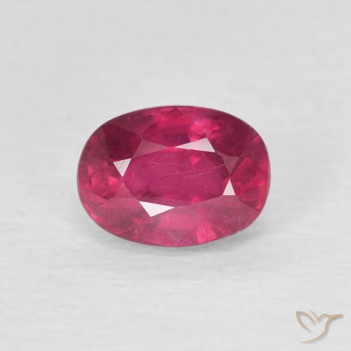 1.28ct Natural Rosado rojizo intenso Rubí, Ovalada, VS