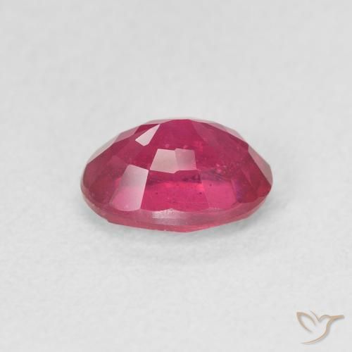 Rubí Rojo rosado natural de 1.18 ct, Ovalada, VS
