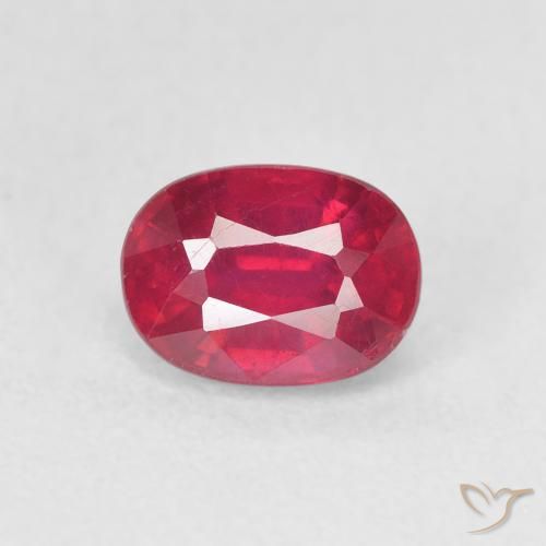 1.38ct Natural Rojo medio Rubí, Ovalada, VS