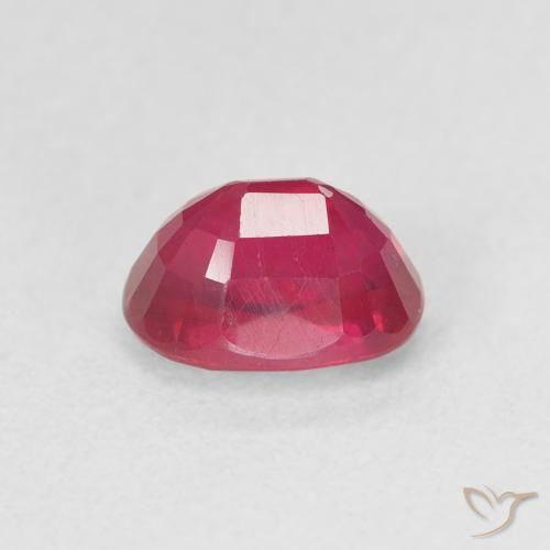 Rubí Rojo medio natural de 1.38 ct, Ovalada, VS