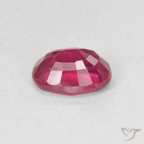 Rubí Rojo rosado natural de 1.24 ct, Ovalada, VS