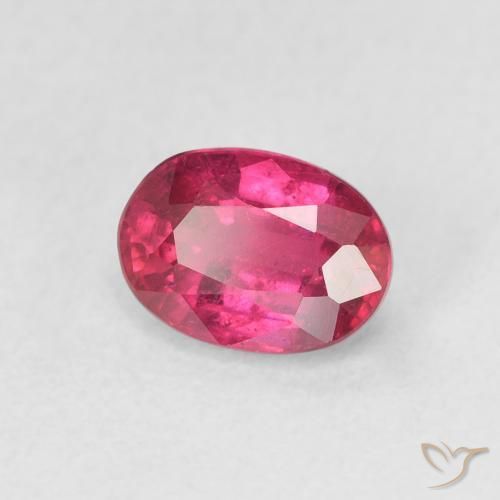 Rubí Rojo claro natural de 1.33 ct, Ovalada, VS