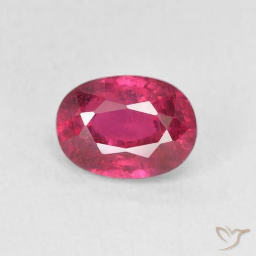 1.33ct Natural Rojo rosado Rubí, Ovalada, VS