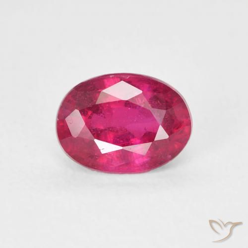 1.19ct Natural Rojo rosado Rubí, Ovalada, VS