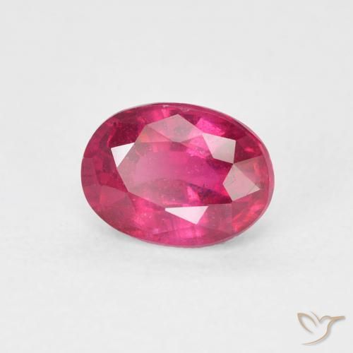 Rubí Rojo rosado natural de 1.19 ct, Ovalada, VS