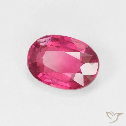 Rubí Rojo rosado natural de 1.18 ct, Ovalada, VS