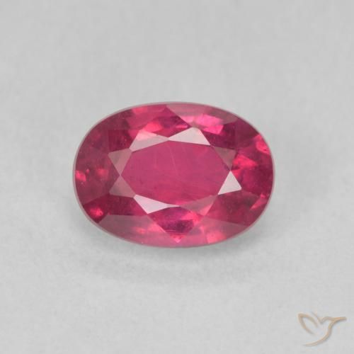 1.27ct Natural Rojo claro Rubí, Ovalada, VS