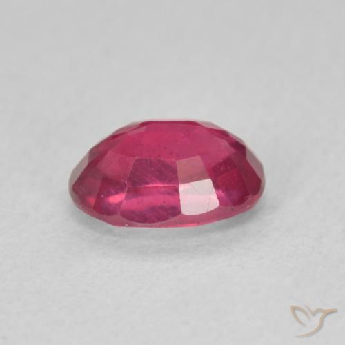 Rubí Rojo claro natural de 1.24 ct, Ovalada, VS