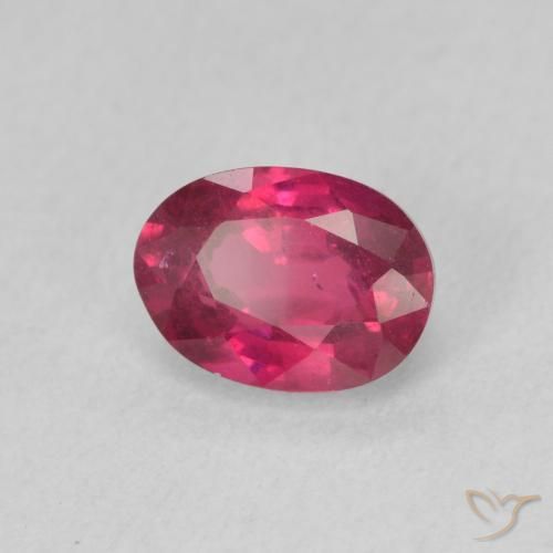 Rubí Rojo claro natural de 1.17 ct, Ovalada, VS