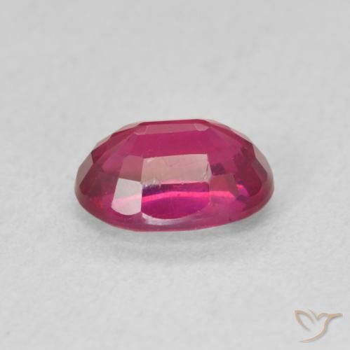 Rubí Rojo claro natural de 1.25 ct, Ovalada, VS