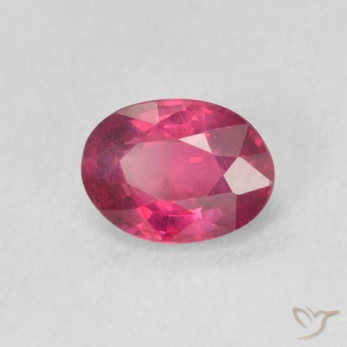 Rubí Rojo claro natural de 1.14 ct, Ovalada, VS