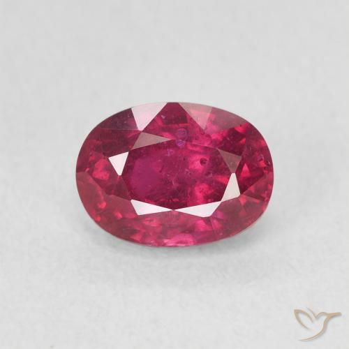 1.54ct Natural Rosado rojizo Rubí, Ovalada, VS