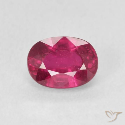 1.46ct Natural Rojo rosado Rubí, Ovalada, VS
