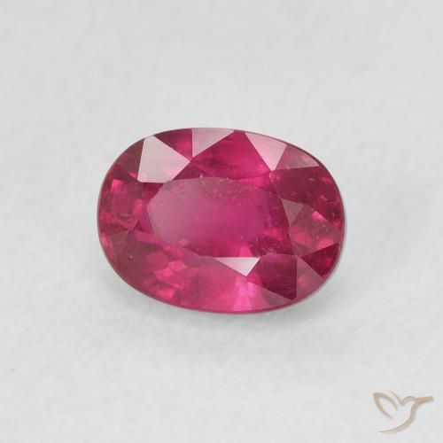 Rubí Rojo rosado natural de 1.46 ct, Ovalada, VS