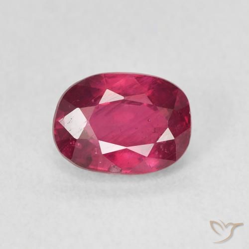 1.32ct Natural Medium Dark-Red Rubí, Ovalada, VS