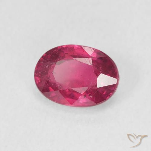 Rubí Rojo rosado natural de 1.23 ct, Ovalada, VS