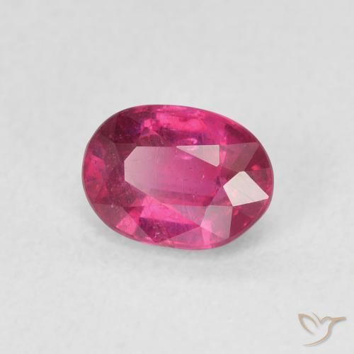 Rubí Rojo rosado natural de 1.17 ct, Ovalada, VS