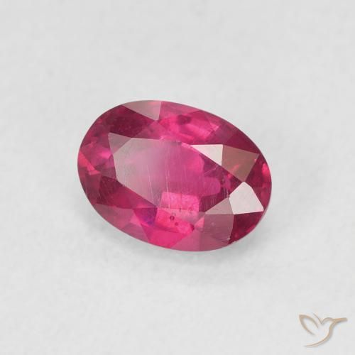 Rubí Rojo rosado natural de 1.21 ct, Ovalada, VS