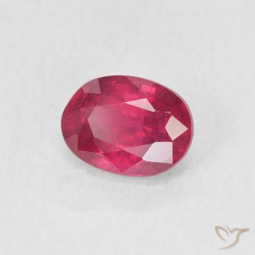 Rubí Rojo rosado natural de 1.15 ct, Ovalada, VS
