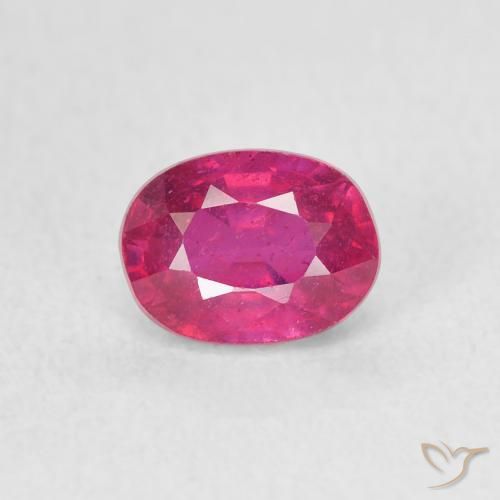 1.34ct Natural Rojo claro Rubí, Ovalada, VS