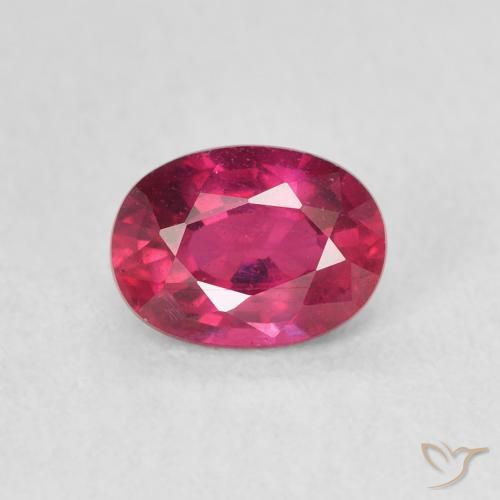 1.24ct Natural Rojo medio Rubí, Ovalada, VS