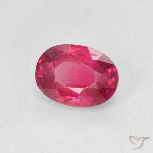 Rubí Rojo rosado natural de 1.26 ct, Ovalada, VS