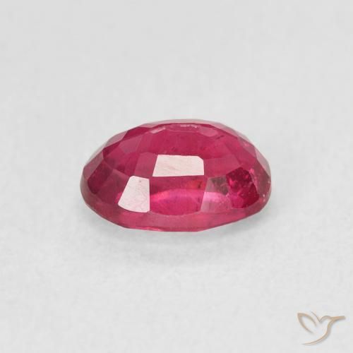 Rubí Rojo rosado natural de 1.26 ct, Ovalada, VS