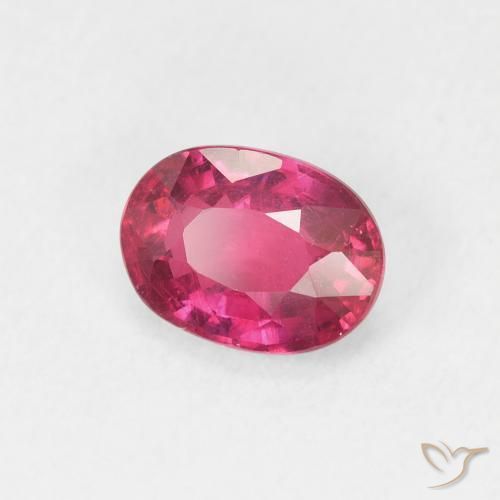 Rubí Rojo claro natural de 1.23 ct, Ovalada, VS